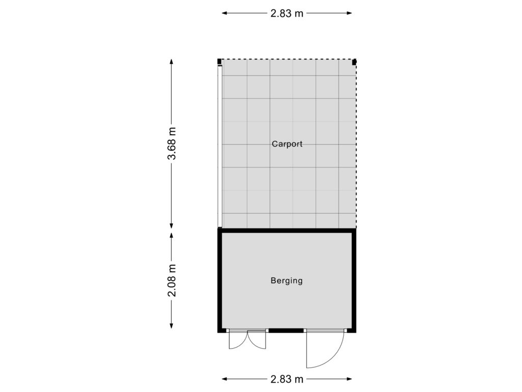 View floorplan of Berging of Van Ruijsdaelstraat 11