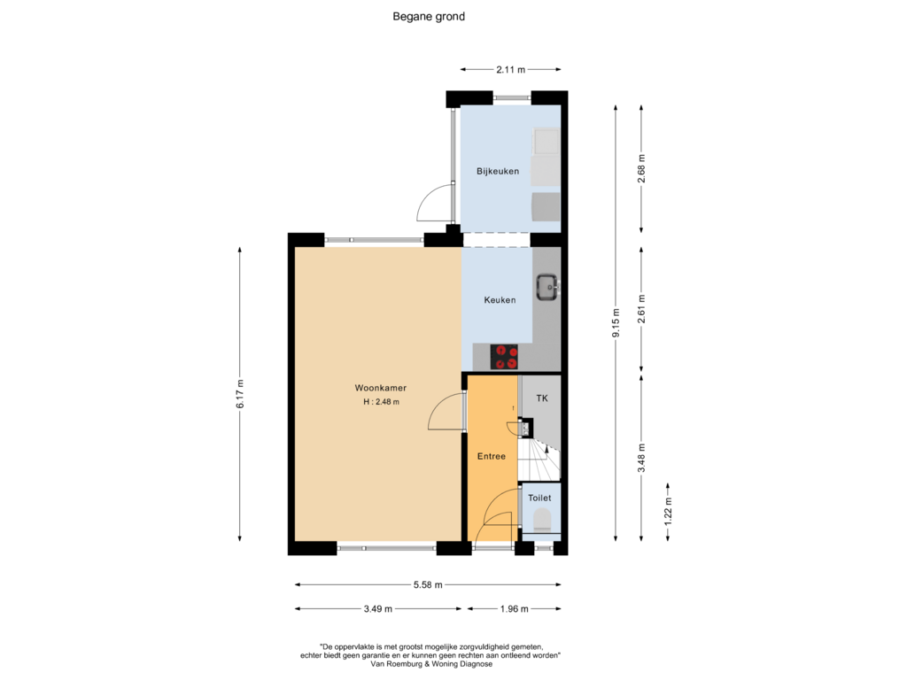 View floorplan of Begane grond of Fresialaan 4