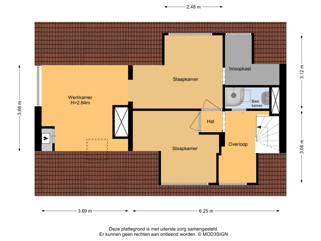 View floorplan of 2e Verdieping of Glipper Dreef 71