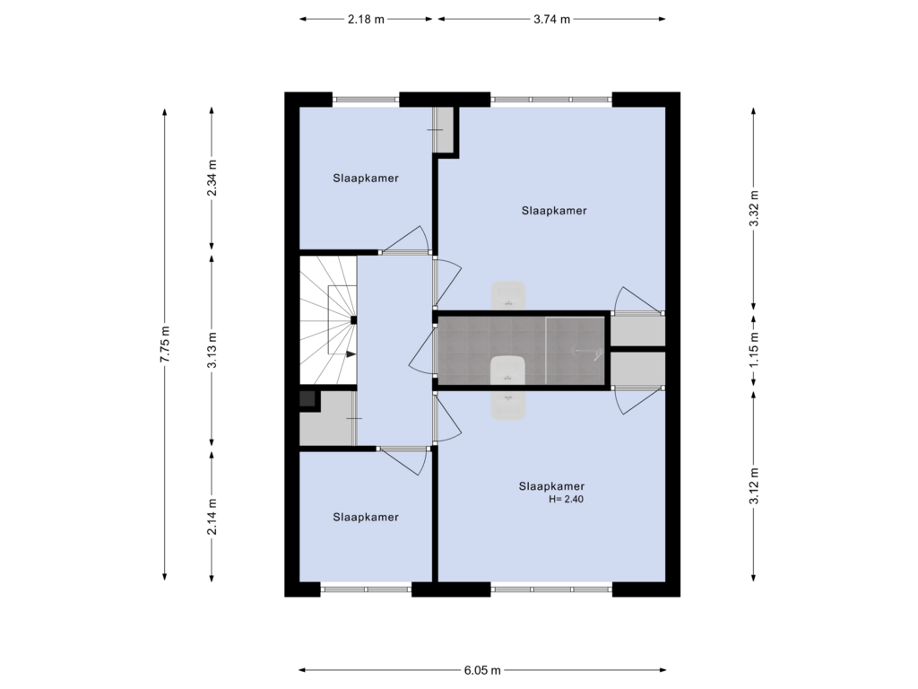 Bekijk plattegrond van Eerste etage van Dr Schaepmanlaan 5