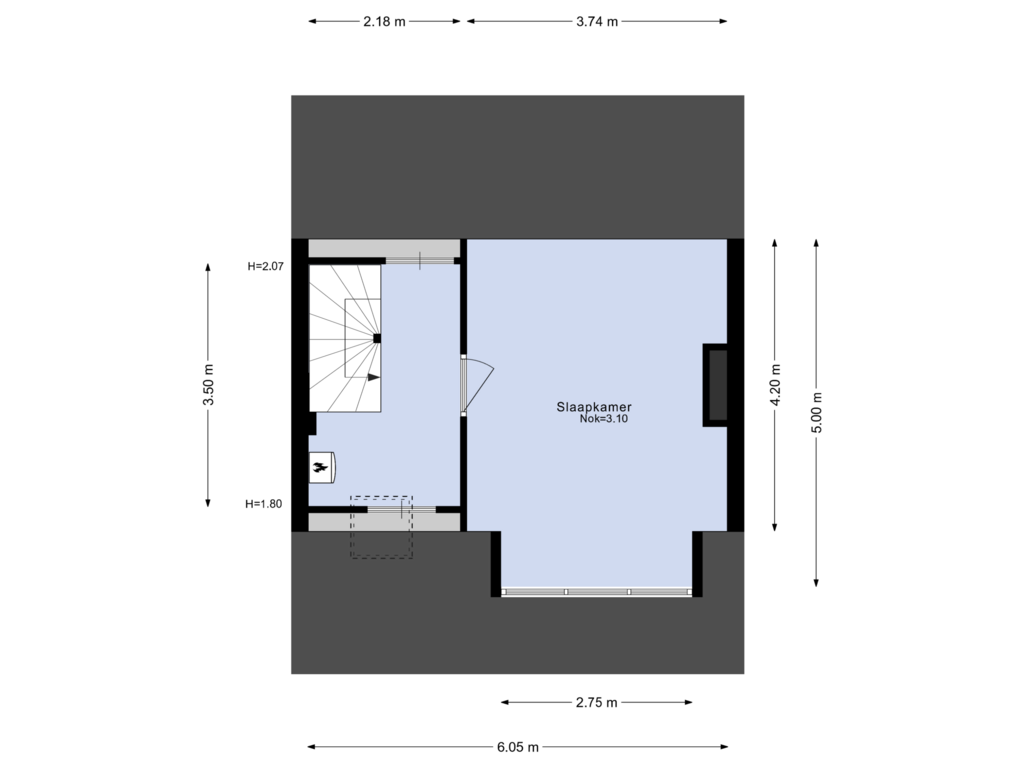 Bekijk plattegrond van Tweede etage van Dr Schaepmanlaan 5