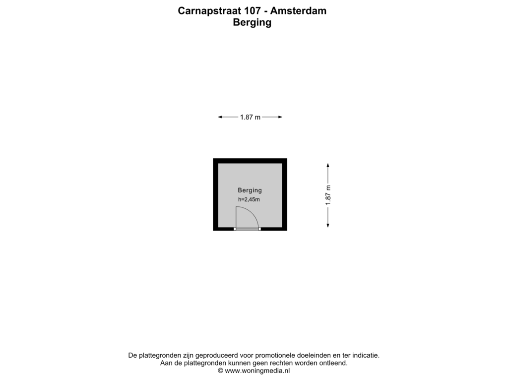 Bekijk plattegrond van Berging van Carnapstraat 107