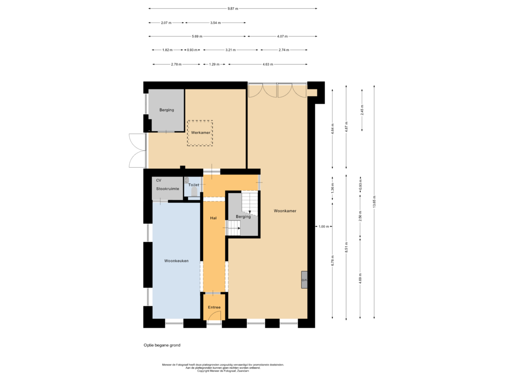 View floorplan of Optie begane grond of Schans 15