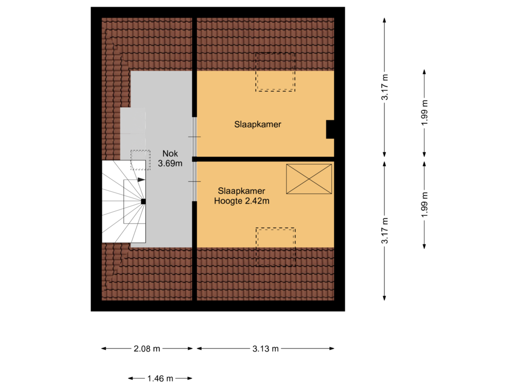 Bekijk plattegrond van 2e verdieping van Weegbreestraat 5