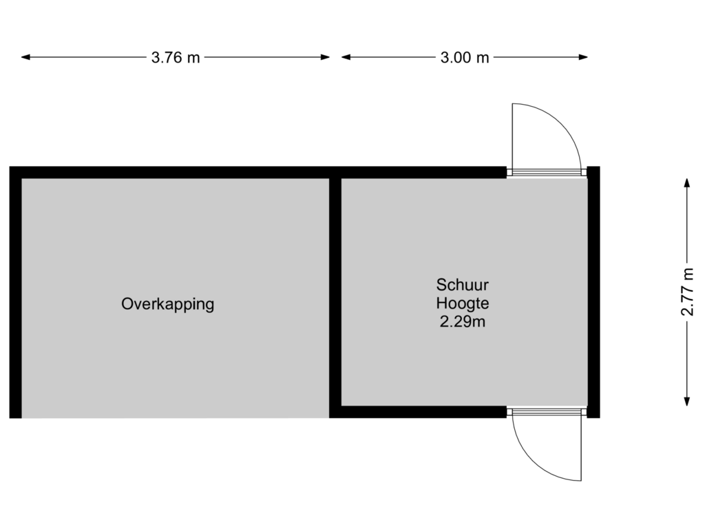 Bekijk plattegrond van Schuur van Weegbreestraat 5