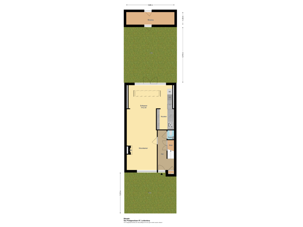 Bekijk plattegrond van Situatie van Van Poelgeestlaan 87