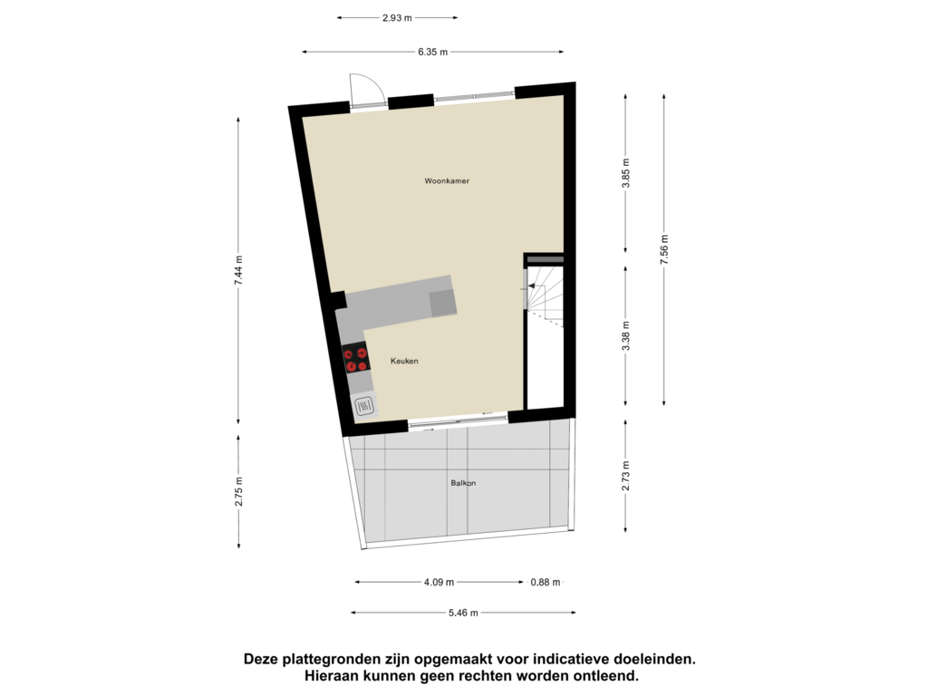 View floorplan of Eerste verdieping of De Burcht 40