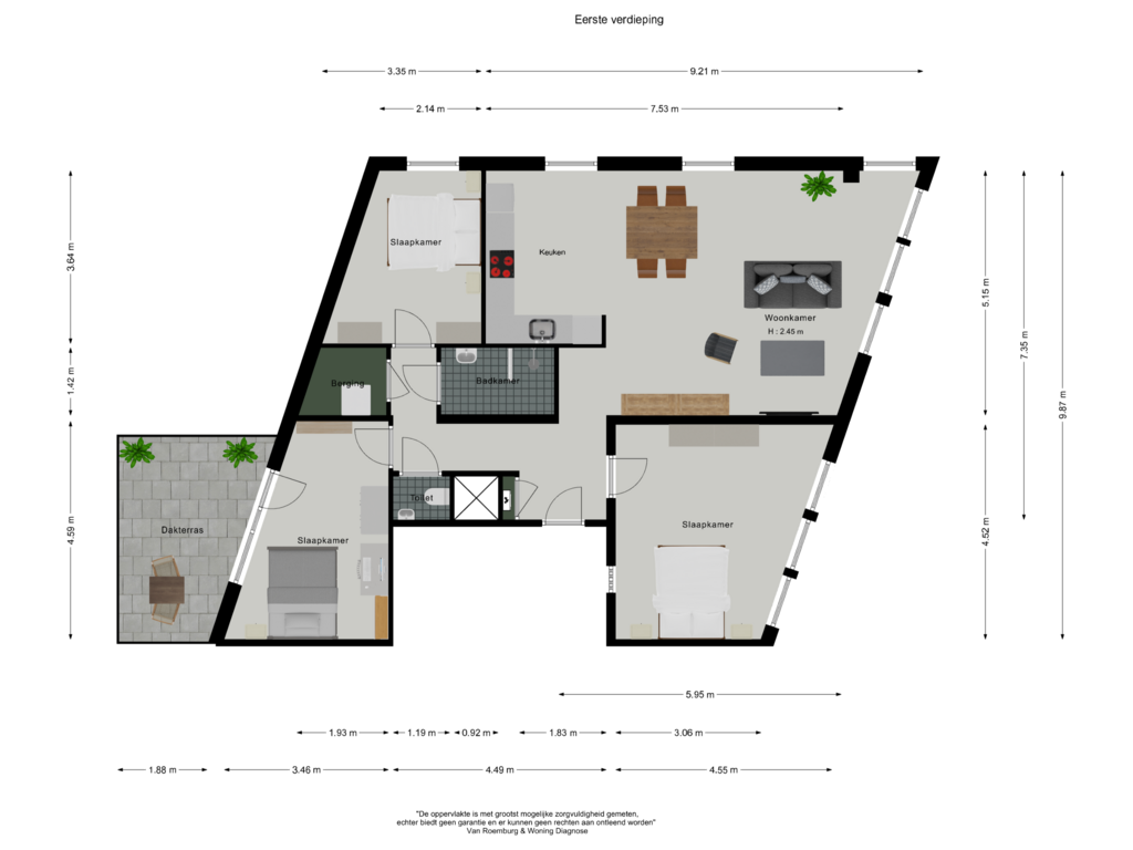 Bekijk plattegrond van Eerste verdieping van Planciusstraat 23-B