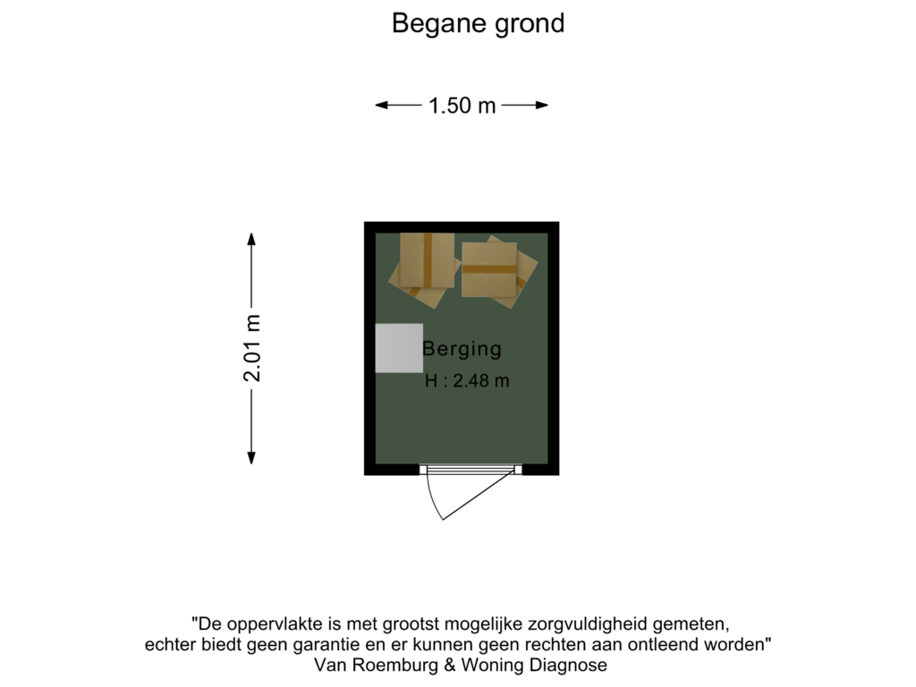 Bekijk plattegrond van Berging van Planciusstraat 23-B