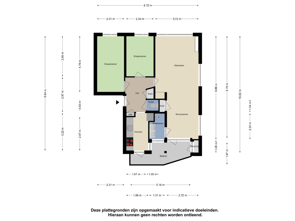 View floorplan of Appartement of M. Harpertszoon Tromplaan 200