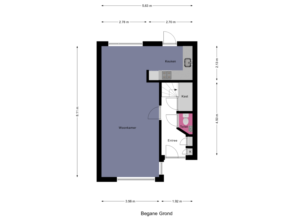 Bekijk plattegrond van Begane Grond van Schout de Wagenerstraat 13