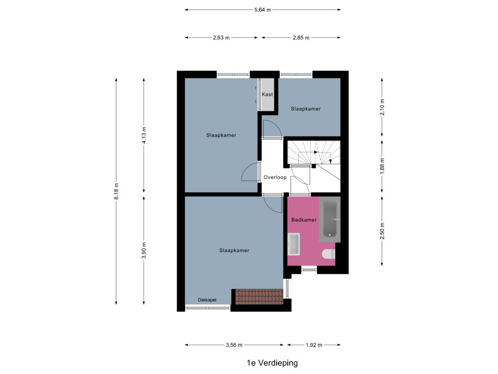 Bekijk plattegrond van 1e Verdieping van Schout de Wagenerstraat 13