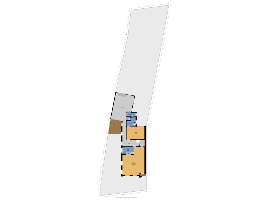 Bekijk plattegrond van Begane Grond Met Kavel van Heerestraat 58