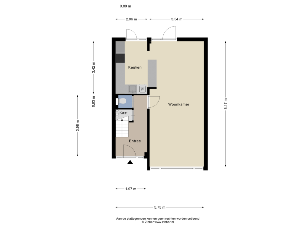 View floorplan of Begane grond of Geertshof 32