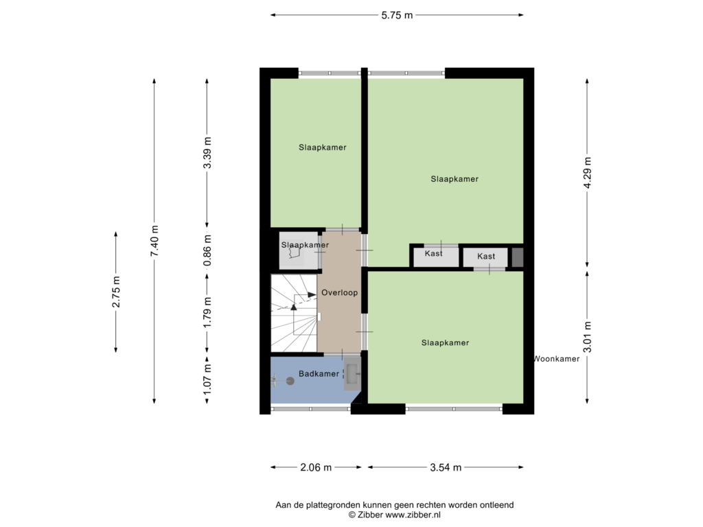 View floorplan of Eerste verdieping of Geertshof 32