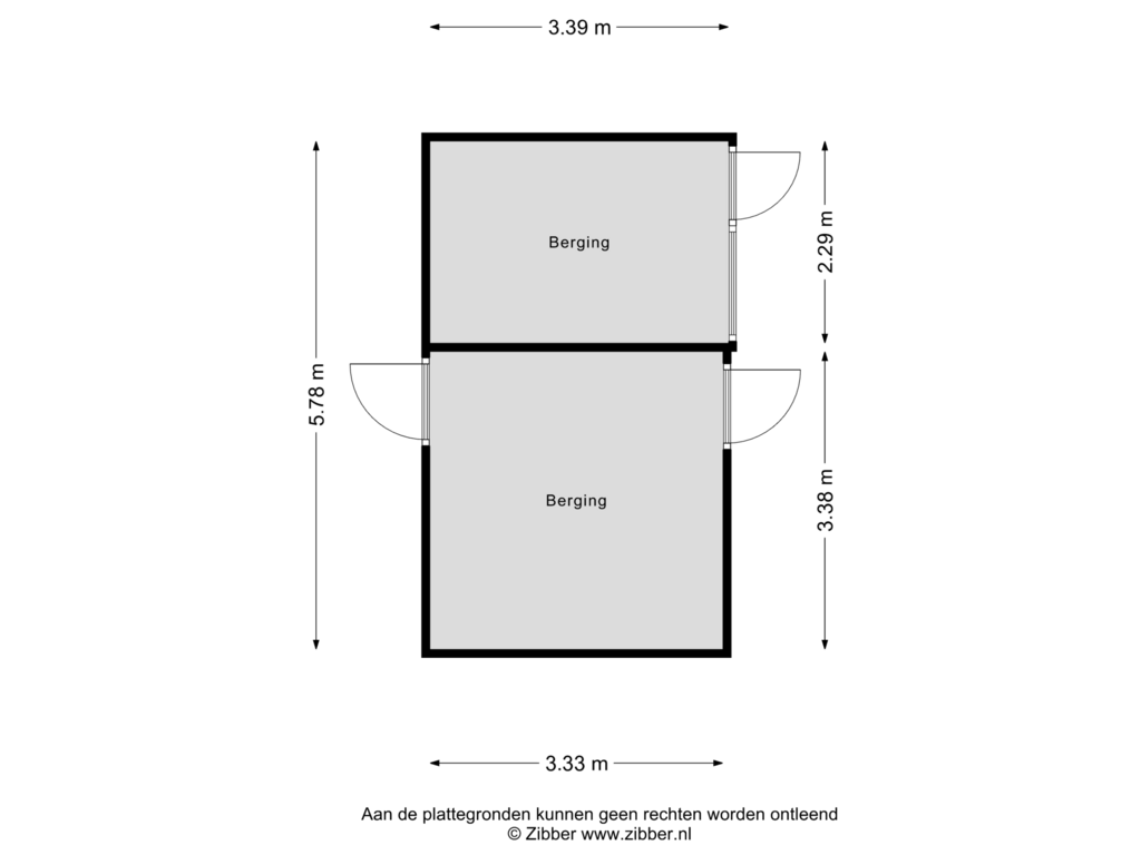 View floorplan of Berging of Geertshof 32