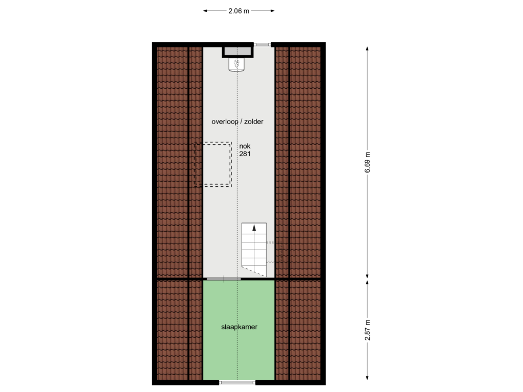 Bekijk plattegrond van 2e verdieping van Korengracht 29