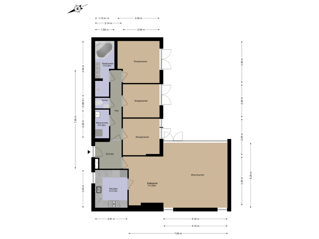 View floorplan of Begane Grond of Zuiderstraat 2