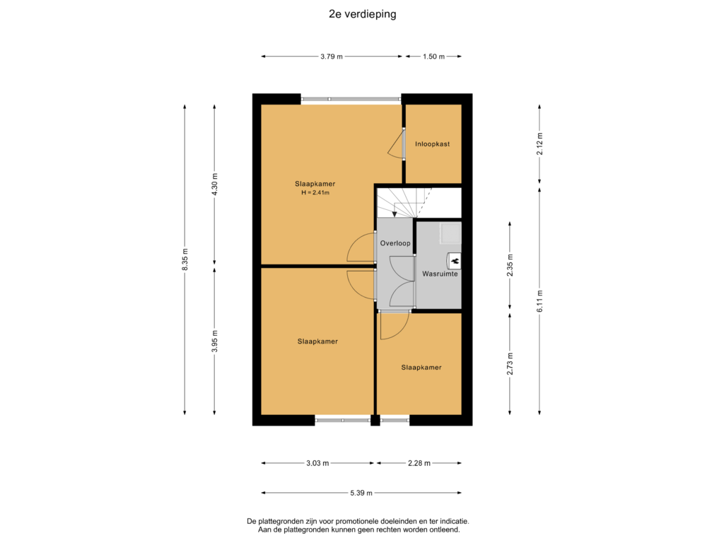 Bekijk plattegrond van 2e verdieping van Tenerifestraat 22