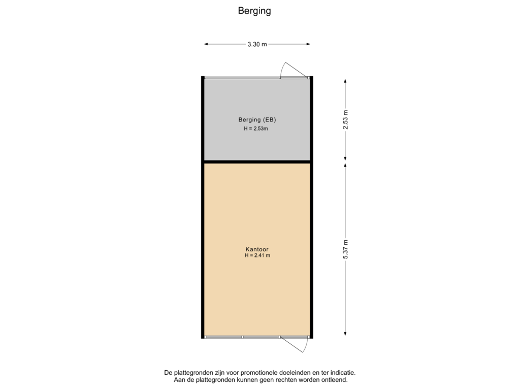 Bekijk plattegrond van Berging van Tenerifestraat 22