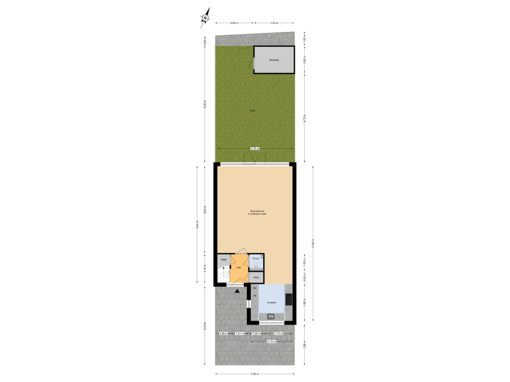 Bekijk plattegrond van Begane grond tuin van Aletta Jacobsstraat 11