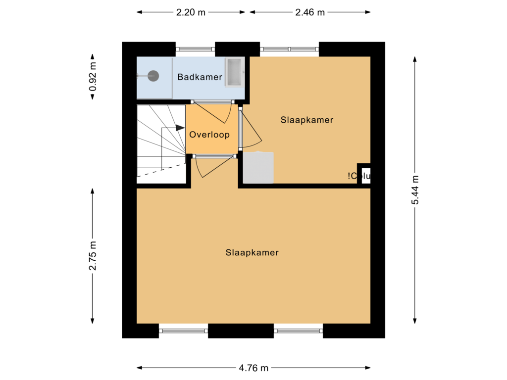 Bekijk plattegrond van Eerste verdieping van Lieve Vrouwestraat 35