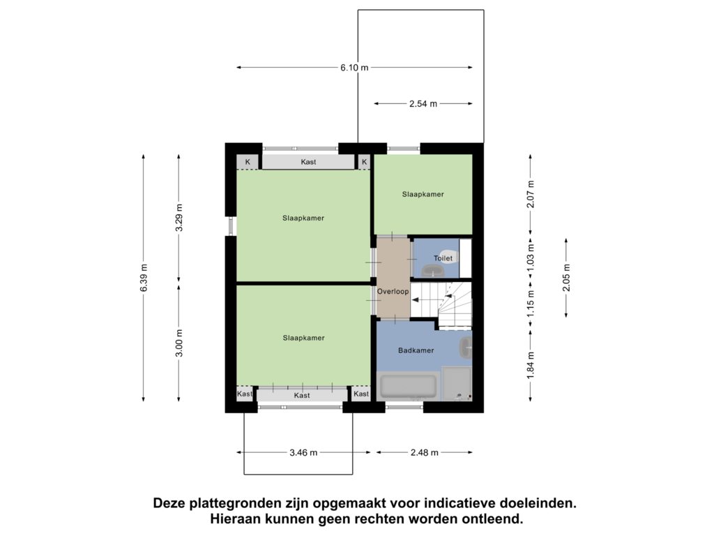 View floorplan of Eerste Verdieping of Vechtstraat 2