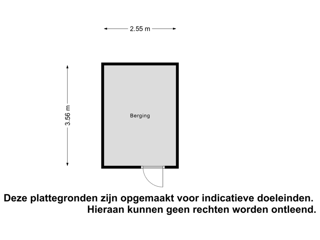 View floorplan of Berging of Vechtstraat 2