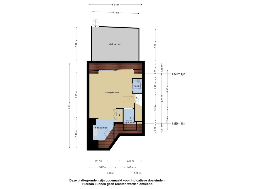 View floorplan of 2e verdieping of Axelsestraat 13