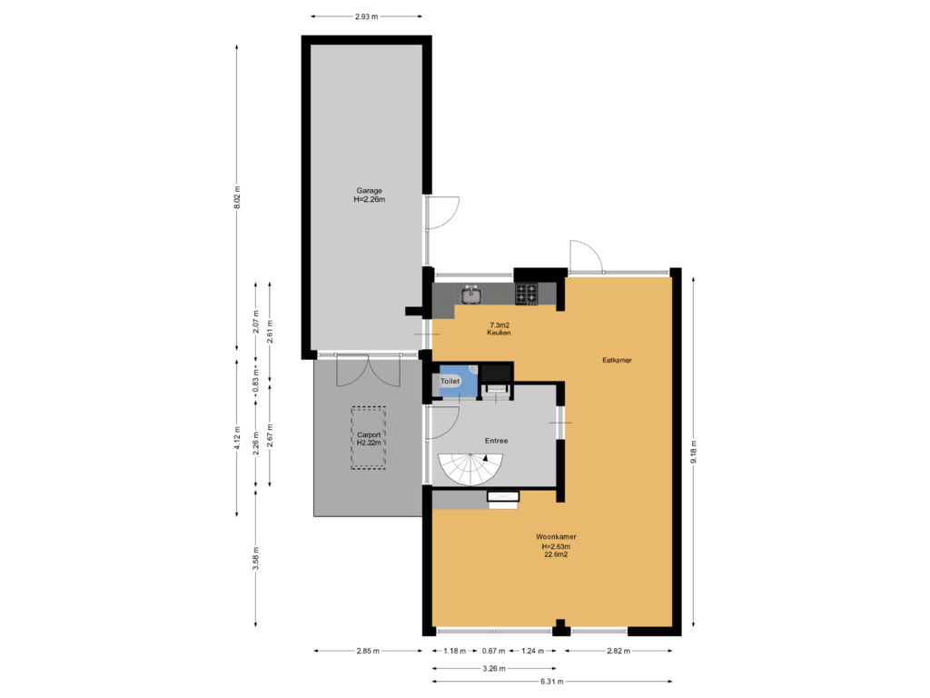 Bekijk plattegrond van Begane grond van Jupiterhof 5