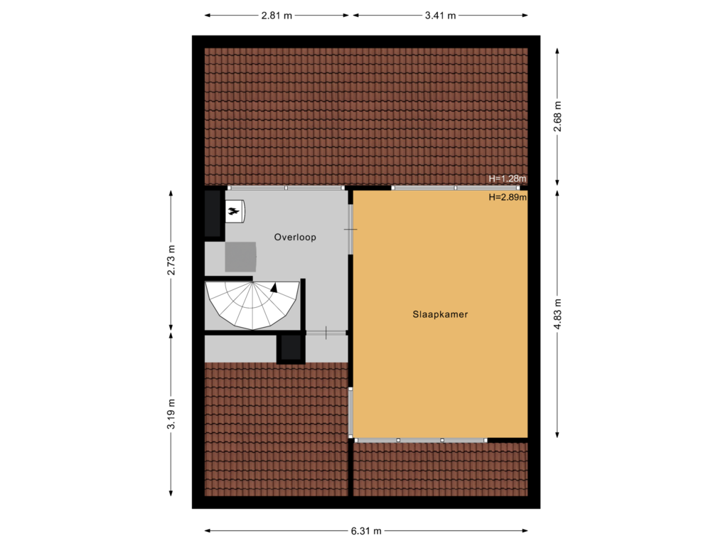 Bekijk plattegrond van Zolder van Jupiterhof 5