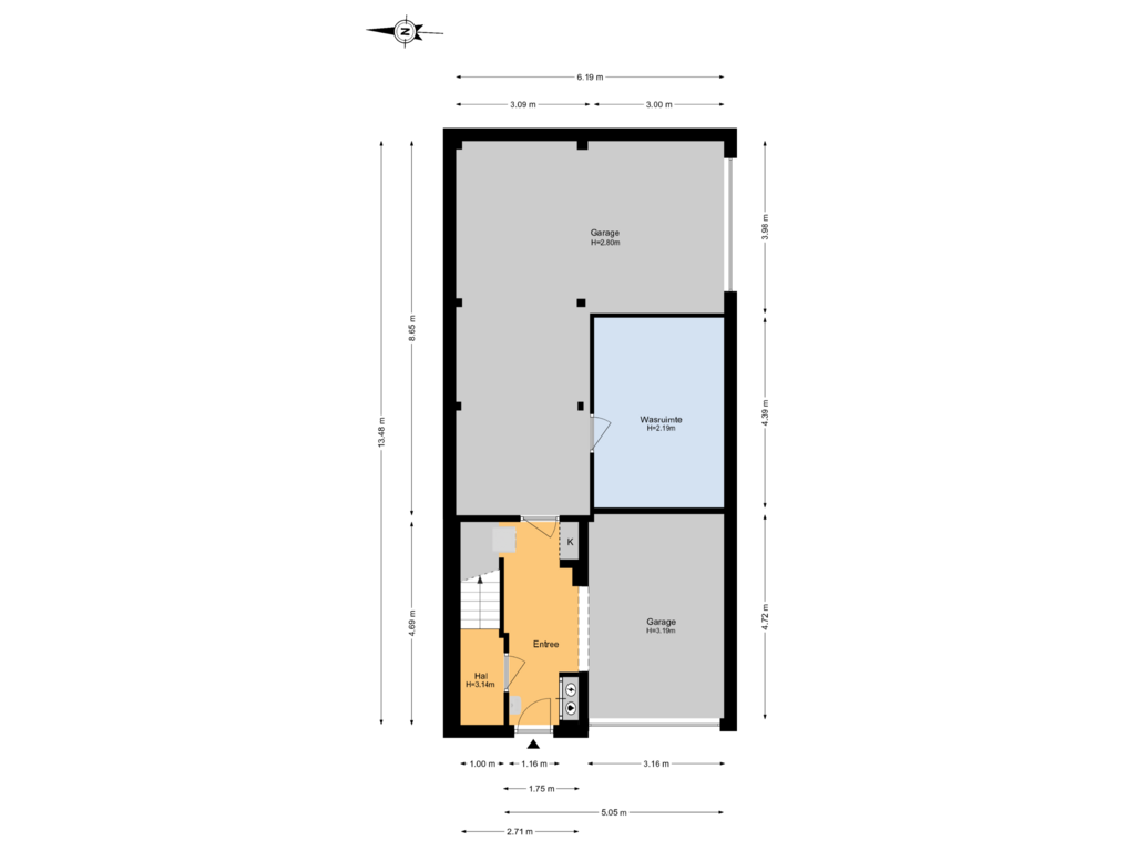 Bekijk plattegrond van Begane Grond van Kochstraat 2-A