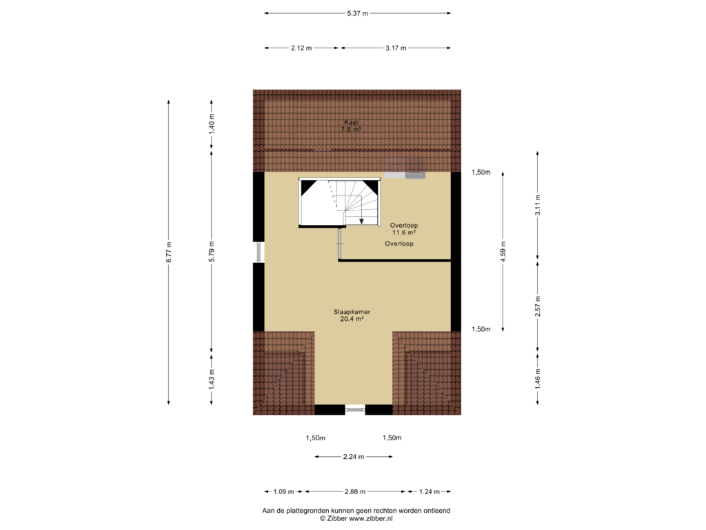 View floorplan of Tweede Verdieping of Bakkeveen 35