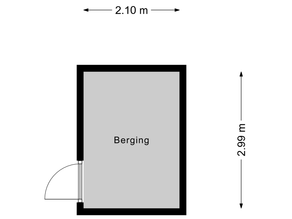 Bekijk plattegrond van Berging van Marsdiepstraat 235