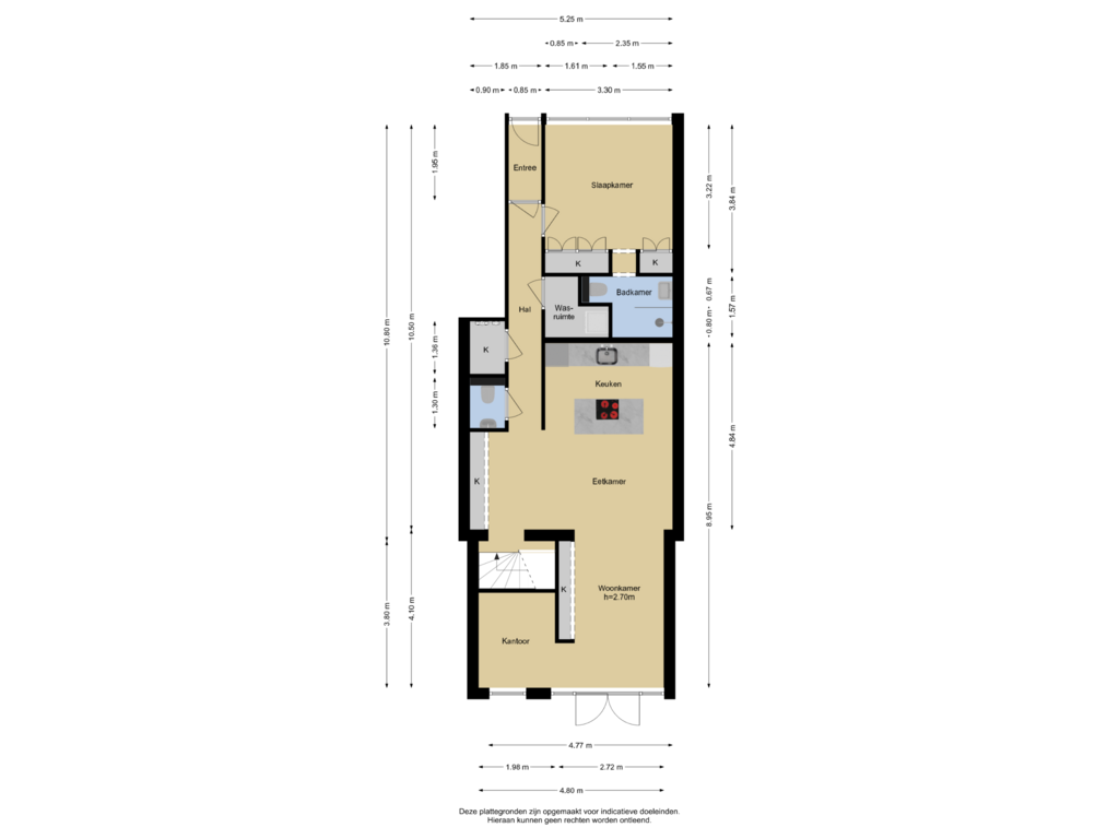 View floorplan of Begane grond of Prinses Margrietlaan 16-A