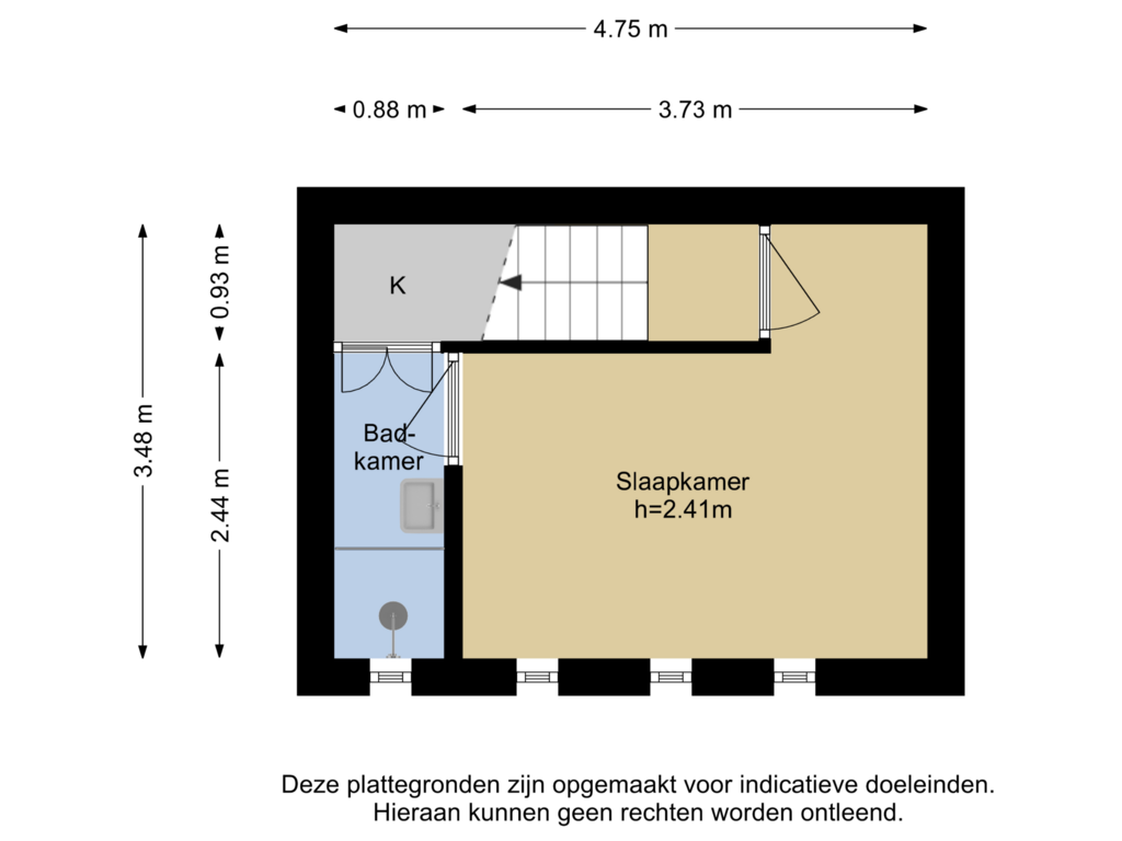 View floorplan of Souterrain of Prinses Margrietlaan 16-A