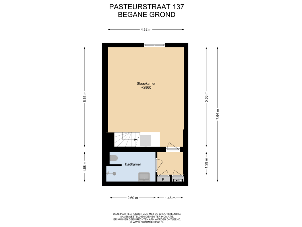 Bekijk plattegrond van Begane grond van Pasteurstraat 137