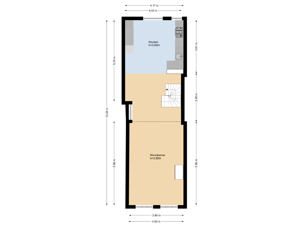 Bekijk plattegrond van 1e verdieping van Lage Gouwe 236