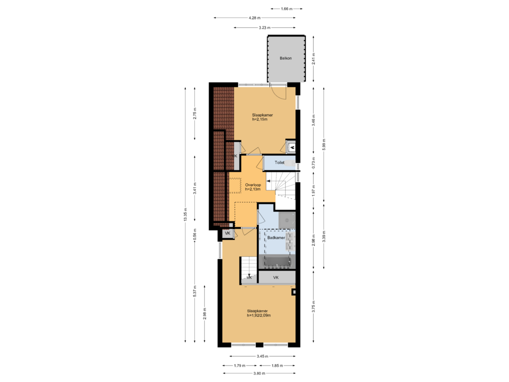 Bekijk plattegrond van 2e verdieping van Lage Gouwe 236