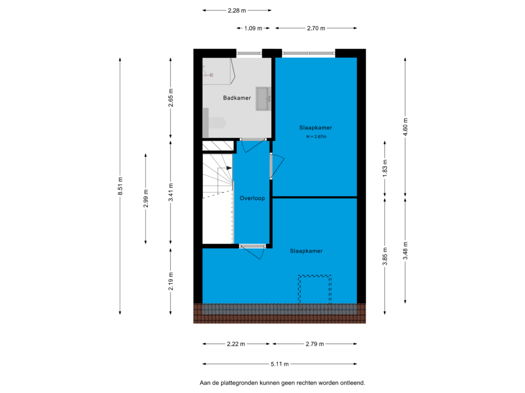 Bekijk plattegrond van 2e verdieping van Dorpsstraat 85-I