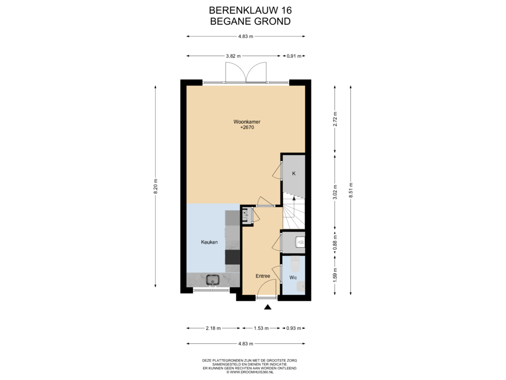 View floorplan of Begane grond of Berenklauw 16