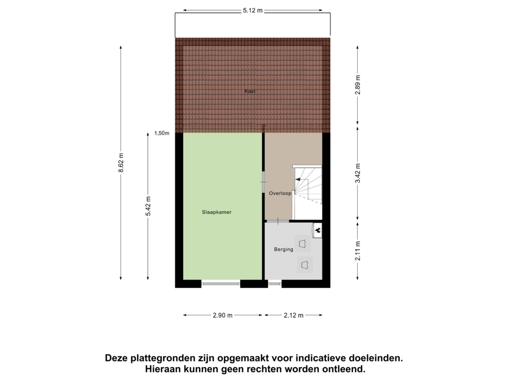 View floorplan of Tweede verdieping of Kuilkant 141