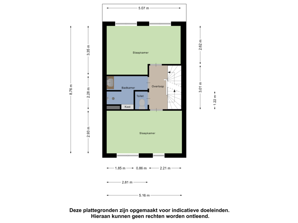 View floorplan of Eerste Verdieping of Oudzoom 18