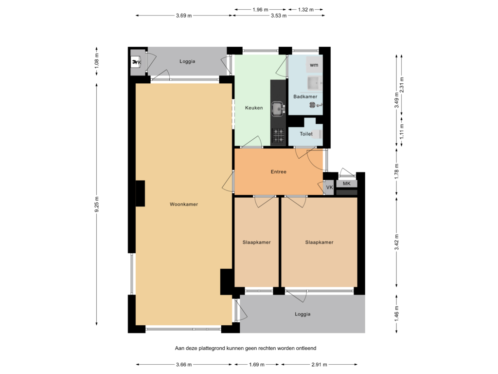 View floorplan of Appartement of Corellistraat 62