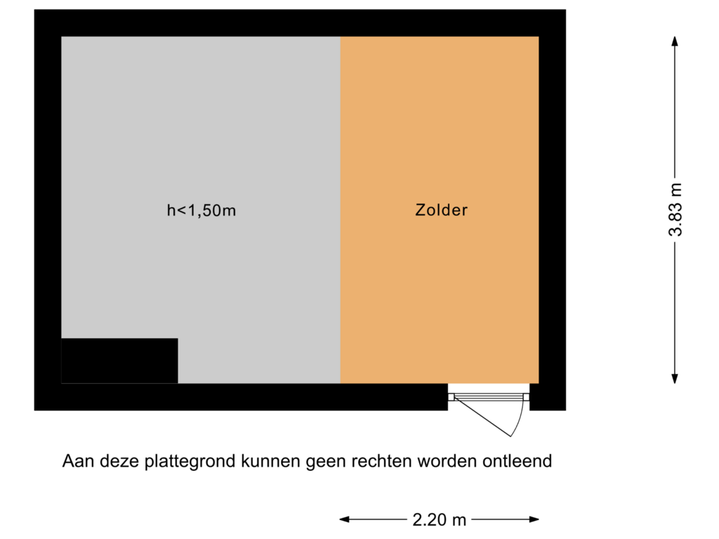 View floorplan of Zolder of Corellistraat 62