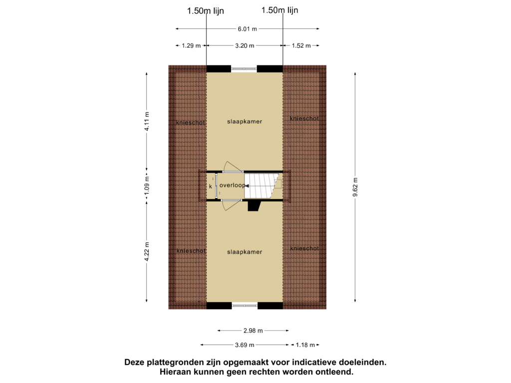 View floorplan of 2e verdieping of Bitterland 9