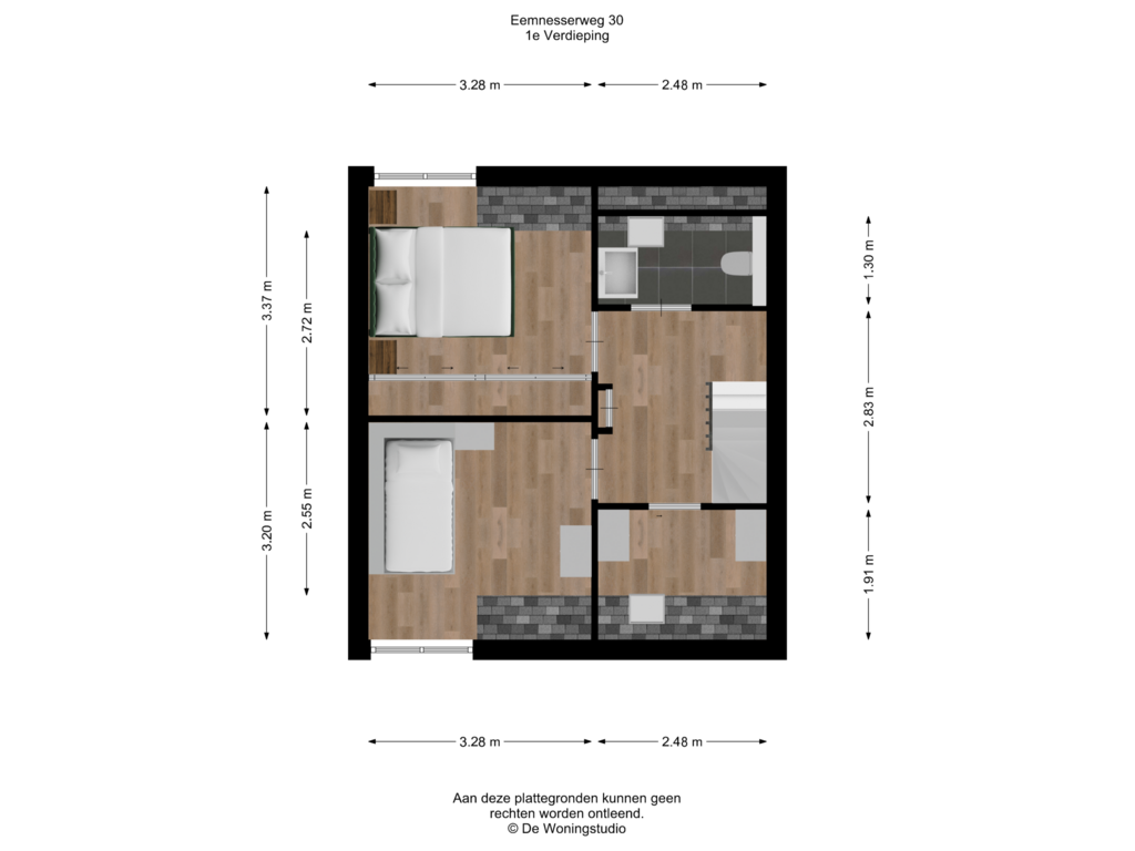 View floorplan of 1e Verdieping of Eemnesserweg 30