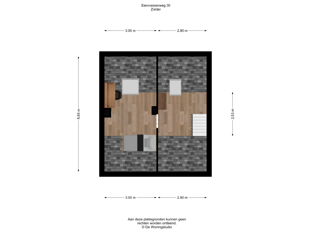 View floorplan of Zolder of Eemnesserweg 30