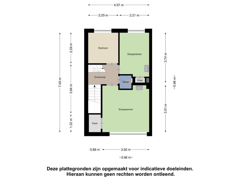 View floorplan of Eerste Verdieping of Uitenhage de Miststraat 53