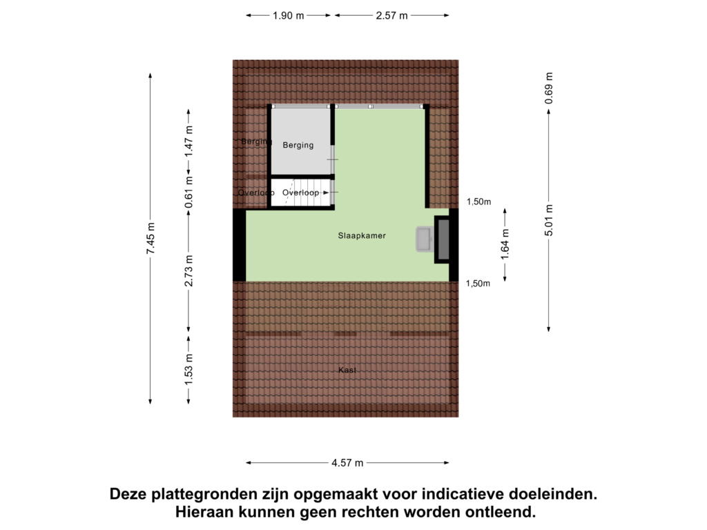 View floorplan of Tweede Verdieping of Uitenhage de Miststraat 53